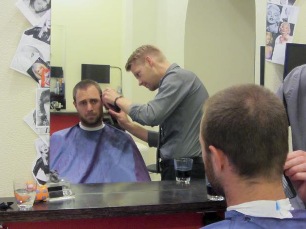 Haircut from a CS host - gotta look sharp in my profile photo